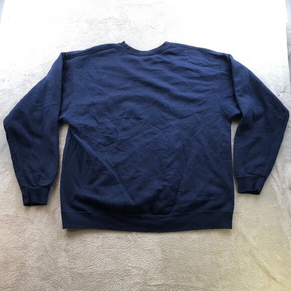 Fruit Of The Loom Mens Sweatshirt Size XL Fleece Pullover Crew Neck Casual Navy - Picture 9 of 9